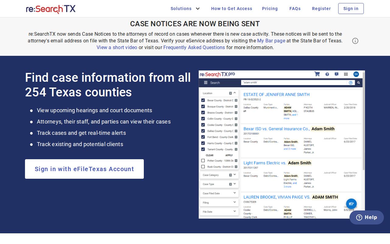 Carson County criminal court record access limits on reSearchTX